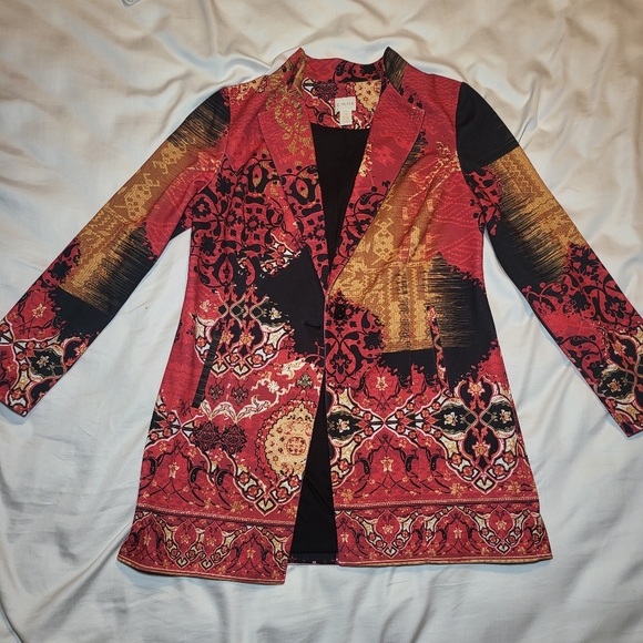 Chico's multi-color woman blazer size 0 - Picture 3 of 9